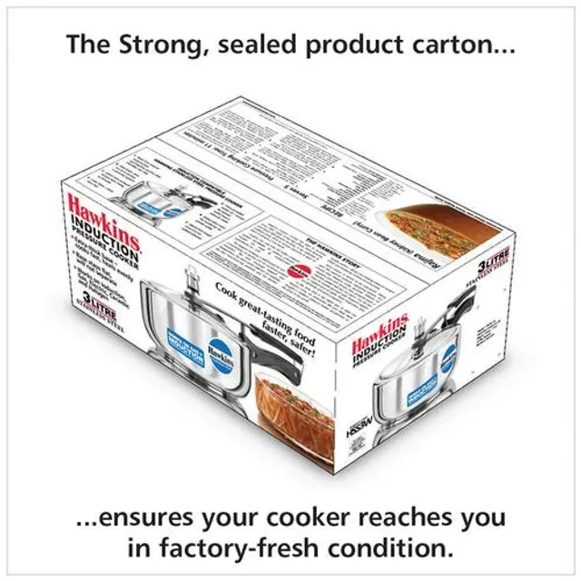 Hawkins Stainless Steel Inner Lid Pressure Cooker - Induction Base, With Handle, Silver, HSS3W, 3 l-4.webp